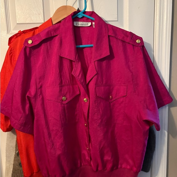 Bright Pink Button-Up Shirt - Picture 1 of 2